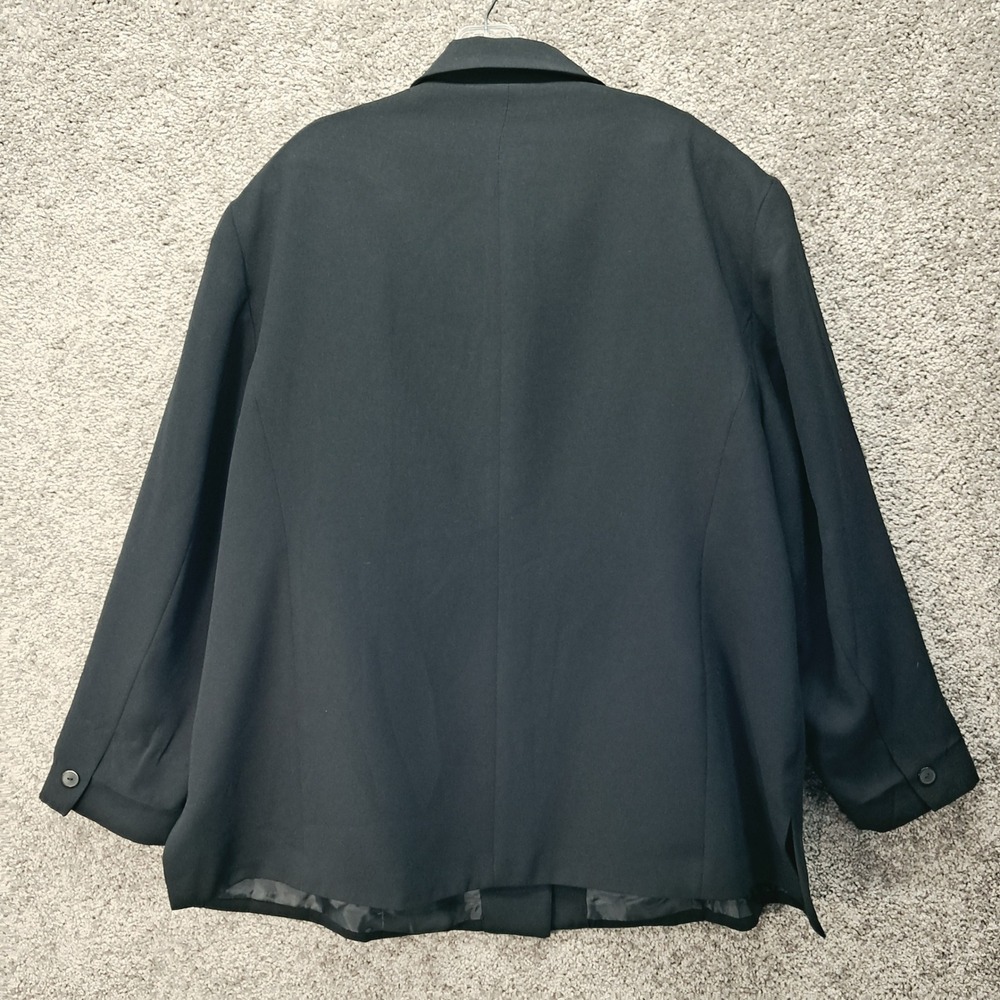Maggie McNaughton Womens Black Button Blazer Jacket Plus Size 22W Professional - Picture 4 of 10